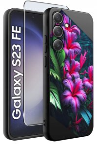 ETUI do Samsung Galaxy S23 FE WZORY |SILIKONOWE MATT CASE + SZKŁO 9H 2