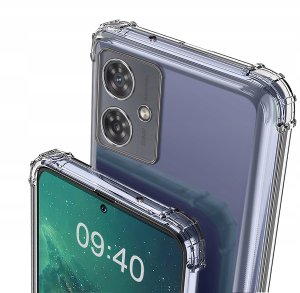Etui do Motorola Moto G54 5G|Power Edition ANTI-SHOCK CLEAR CASE + Szkło 9H 9