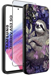 ETUI do Samsung Galaxy A53 5G WZORY |SILIKONOWE MATT CASE + SZKŁO 9H 2