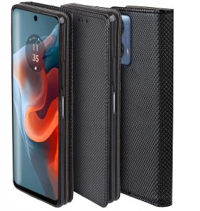 krainaGSM Etui do Motorola Moto G34 5G SMART MAGNET CASE PORTFEL + SZKŁO OCHRONNE 9H 6