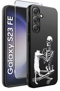 ETUI do Samsung Galaxy S23 FE WZORY |SILIKONOWE MATT CASE + SZKŁO 9H 2