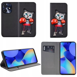 Etui do Tecno Spark 10 Pro MAGNET WZORY CASE PORTFEL + SZKŁO OCHRONNE 9H 2
