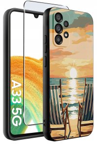 Etui do Samsung Galaxy A33 5G WZORY |SILIKONOWE MATT CASE + SZKŁO 9H 2