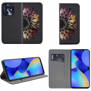 krainaGSM Etui do Tecno Spark 10 Pro MAGNET WZORY CASE PORTFEL + SZKŁO OCHRONNE 9H 2