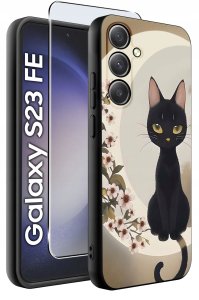 ETUI do Samsung Galaxy S23 FE WZORY |SILIKONOWE MATT CASE + SZKŁO 9H 2