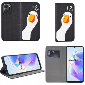 Etui do Honor X7A MAGNET WZORY CASE PORTFEL + SZKŁO OCHRONNE 9H 2