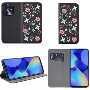 krainaGSM Etui do Tecno Spark 10 Pro MAGNET WZORY CASE PORTFEL + SZKŁO OCHRONNE 9H 2