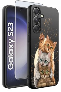 krainaGSM ETUI do Samsung Galaxy S23 WZORY |SILIKONOWE MATT CASE + SZKŁO 9H 2