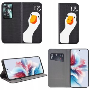 Etui do Oppo Reno 11F 5G MAGNET WZORY CASE PORTFEL + SZKŁO OCHRONNE 9H 3