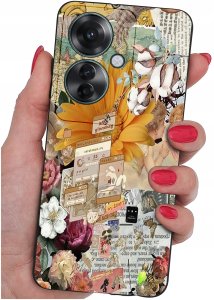 ETUI do Oppo Reno11 F 5G WZORY | SILIKONOWE MATT CASE + SZKŁO HARTOWANE 9H 2