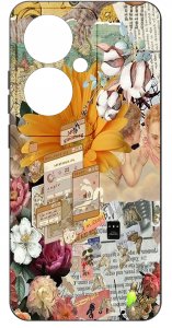 ETUI do Oppo Reno11 F 5G WZORY | SILIKONOWE MATT CASE + SZKŁO HARTOWANE 9H 3