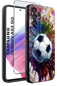 krainaGSM ETUI do Samsung Galaxy A53 5G WZORY |SILIKONOWE MATT CASE + SZKŁO 9H 2