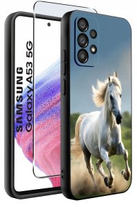 krainaGSM ETUI do Samsung Galaxy A53 5G WZORY |SILIKONOWE MATT CASE + SZKŁO 9H 2