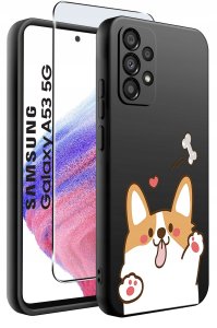 krainaGSM ETUI do Samsung Galaxy A53 5G WZORY |SILIKONOWE MATT CASE + SZKŁO 9H 2