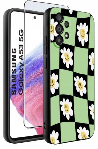 krainaGSM ETUI do Samsung Galaxy A53 5G WZORY |SILIKONOWE MATT CASE + SZKŁO 9H 2