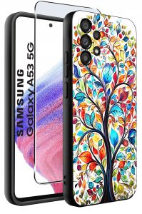 krainaGSM ETUI do Samsung Galaxy A53 5G wzory | SILIKONOWE MATT CASE + SZKŁO 9H 2