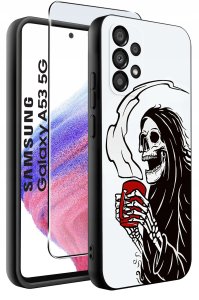krainaGSM ETUI do Samsung Galaxy A53 5G wzory | SILIKONOWE MATT CASE + SZKŁO 9H 2