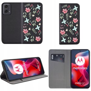 krainaGSM Etui do Motorola Moto G24 |G24 POWER |G04 MAGNET WZORY CASE PORTFEL + SZKŁO 2