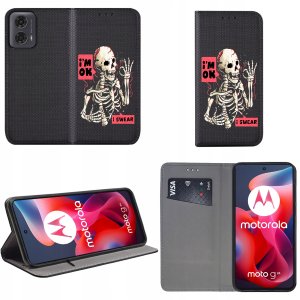 krainaGSM Etui do Motorola Moto G24 |G24 POWER |G04 MAGNET WZORY CASE PORTFEL + SZKŁO 2