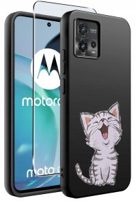 Etui do Motorola Moto G72 WZORY |SILIKONOWE MATT CASE + SZKŁO 9H 2