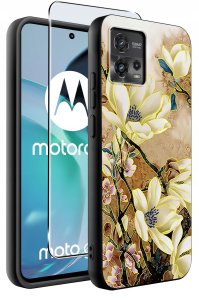 Etui do Motorola Moto G72 WZORY |SILIKONOWE MATT CASE + SZKŁO 9H 2