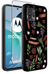 Etui do Motorola Moto G72 WZORY |SILIKONOWE MATT CASE + SZKŁO 9H 2