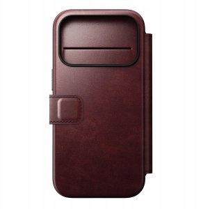 NOMAD Modern Leather Folio - skórzane etui do iPhone 17 Pro kompatybilne z MagSafe; skóra Horween (burgundy) 2