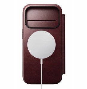 NOMAD Modern Leather Folio - skórzane etui do iPhone 17 Pro kompatybilne z MagSafe; skóra Horween (burgundy) 7
