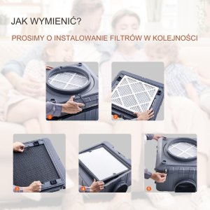 Wymienny filtr HEPA 40x40 cm zestaw 5 sztuk do oczyszczaczy powietrza 11