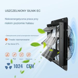 Vevor Sklepowy Wentylator Wyciągowy 4