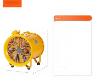 Wentylator przemysłowy 406mm wyciąg przenośny z kablem 5m do warsztatu 2