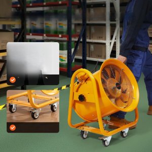 Wentylator przemysłowy 406mm wyciąg przenośny z kablem 5m do warsztatu 5