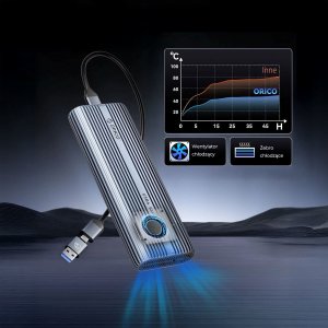 Kieszeń Orico SSD M.2 NVMe, USB-C 40 Gbps, z wentylatorem, metalowa 3