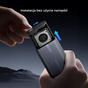 Kieszeń Orico SSD M.2 NVMe, USB-C 40 Gbps, z wentylatorem, metalowa 5
