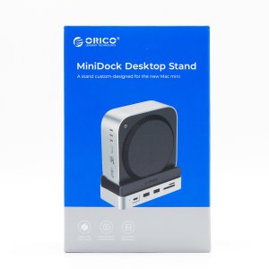 Stacja dokująca Orico Stacja dokująca do MacMini M4, USB-C 10 Gbps, z obudową M.2 NVMe, pionowa, metalowa 7