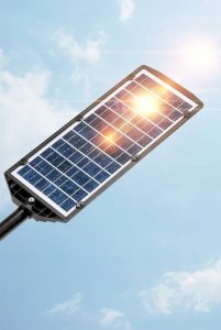 4kom.pl Lampa uliczna 14 COB solarna z czujnikiem ruchu 4