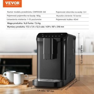 Automatyczny Ekspres do Kawy z Młynkiem - 15 Poziomów Mielenia 2