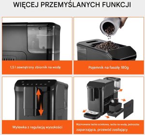 Automatyczny Ekspres do Kawy z Młynkiem - 15 Poziomów Mielenia 6