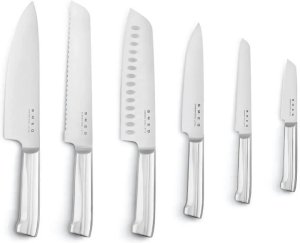 Blok z zestawem 6 nozy Smeg KBSF02WH Biały 4