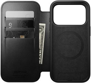 NOMAD Modern Leather Folio - skórzane etui do iPhone 17 Pro kompatybilne z MagSafe; skóra Horween (black) 6