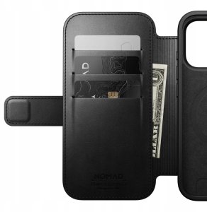 NOMAD Modern Leather Folio - skórzane etui do iPhone 17 Pro kompatybilne z MagSafe; skóra Horween (black) 7