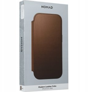 NOMAD Modern Leather Folio - skórzane etui do iPhone 17 kompatybilne z MagSafe (brown) 2
