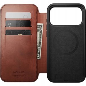 NOMAD Modern Leather Folio - skórzane etui do iPhone 17 Pro Max kompatybilne z MagSafe; skóra Horween (olde dublin) 8