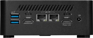 MSI CUBI NUC AI 1UMG-019BEU komputer typu barebone Czarny 125H Intel SoC 3