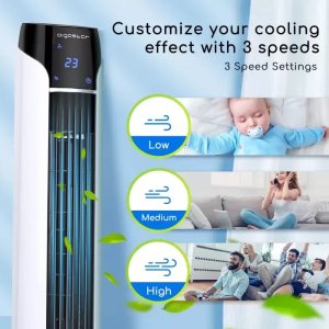 Wentylator 50W kolumnowy Zico 36-calowy obrót o 90deg; zdalne sterowany 5