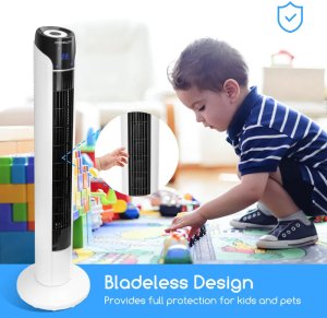 Wentylator 50W kolumnowy Zico 36-calowy obrót o 90deg; zdalne sterowany 7