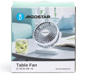 Wentylator stołowy trzy prędkości zasilany z USB z lampką nocną 6