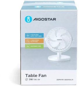 Wentylator stołowy dwie prędkości zasilany z USB 6