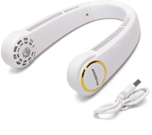 Wentylator na szyję mini wiatrak chłodzący 3 prędkości nawiewu 5V/USB 2