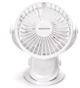 Wentylator z klipsem zasilany z USB z lampką nocną 2